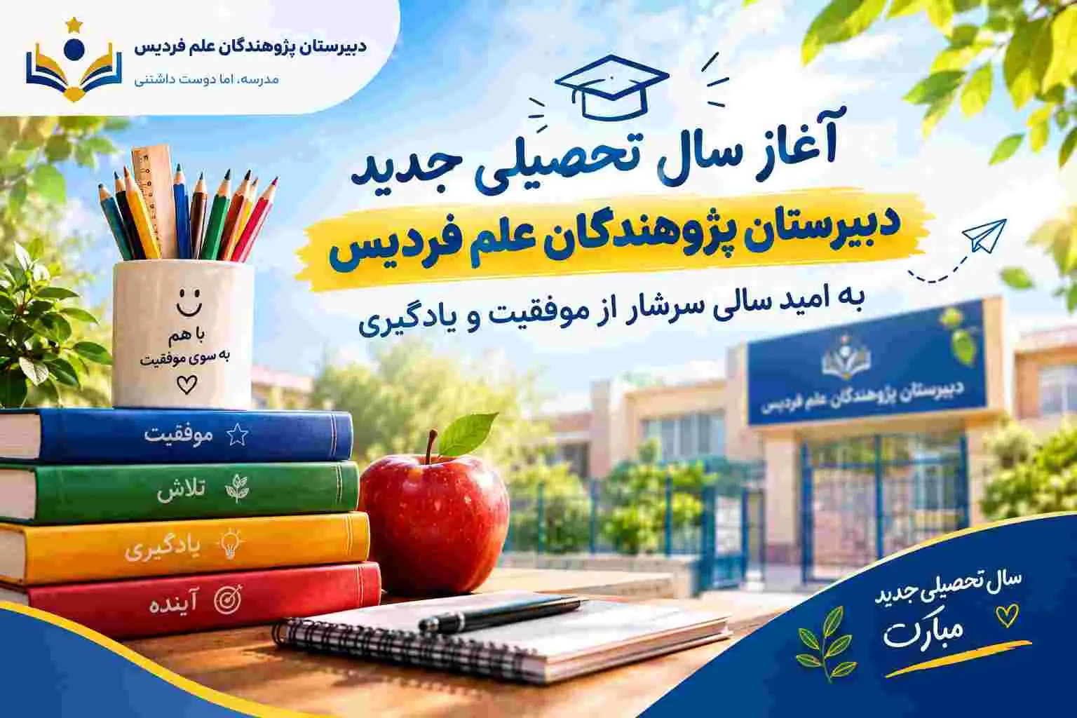 تبریک آغاز سال تحصیلی جدید | دبیرستان پژوهندگان علم فردیس