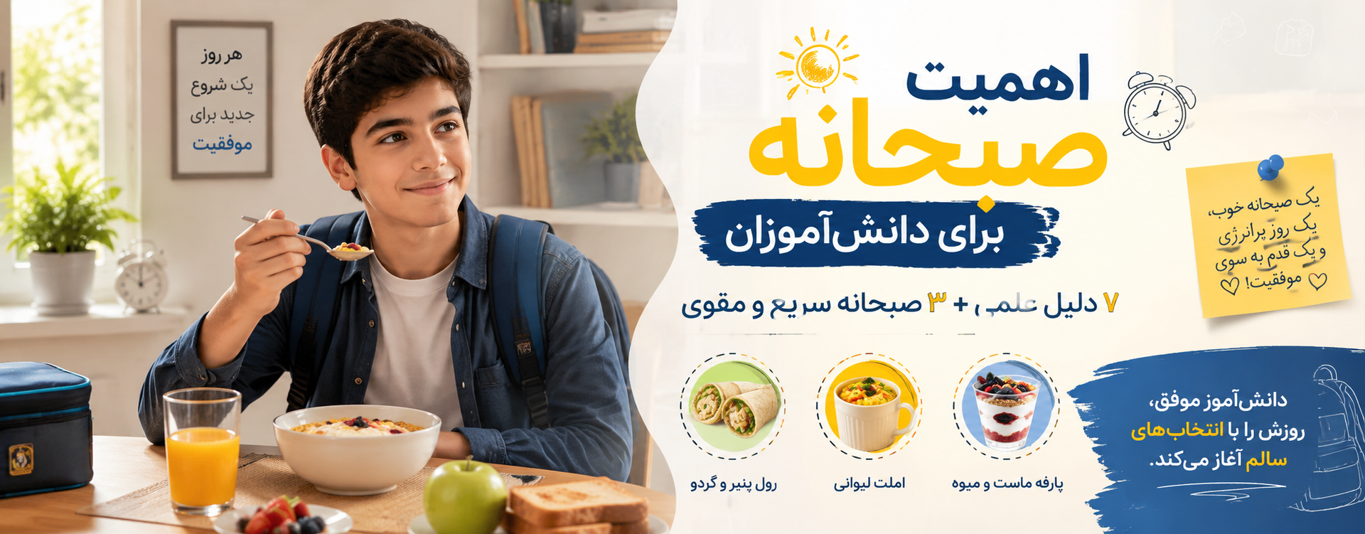 صبحانه اولین سوخت بدن و مغز پس از چندین ساعت خواب است. بسیاری از دانش&zwnj;آموزان به دلیل کمبود وقت، بی&zwnj;اشتهایی یا عادت&zwnj;های نادرست، بدون صبحانه راهی مدرسه می&zwnj;شوند؛ در حالی که این کار می&zwnj;تواند تمرکز، حافظه و حتی عملکرد تحصیلی آن&zwnj;ها را کاهش دهد.