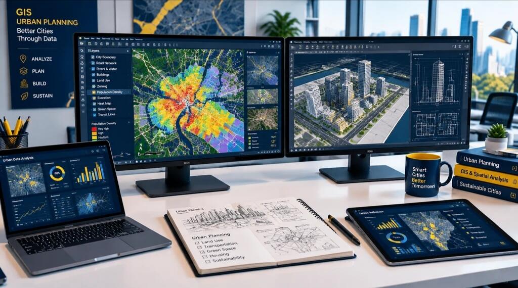 تحلیل نقشه&zwnj;های GIS و برنامه&zwnj;ریزی کالبدی در شهرسازی